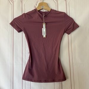 Skims Fits Everybody T-Shirt In Beet Size XXS NWT Stretchy